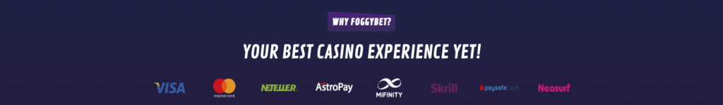 Foggybet Payment Methods