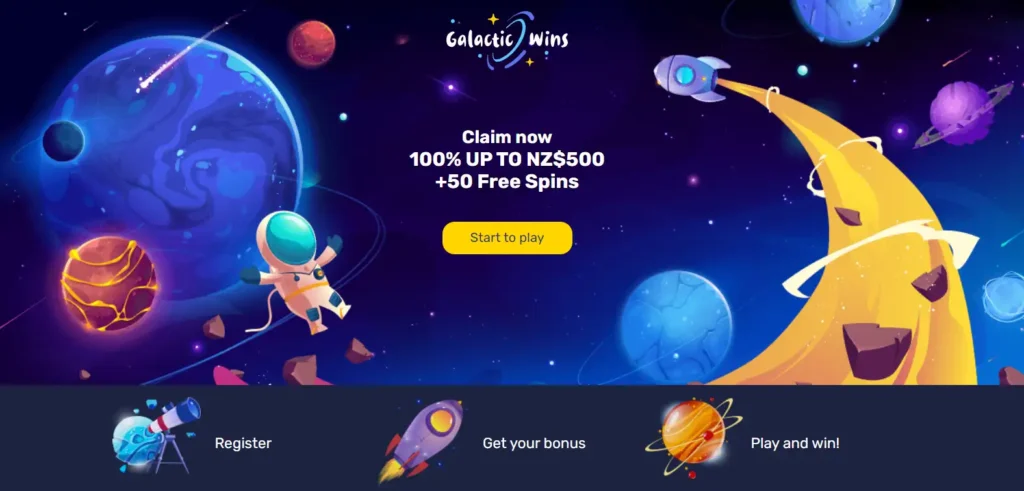 Galactic Wins Casino Welcome Bonus