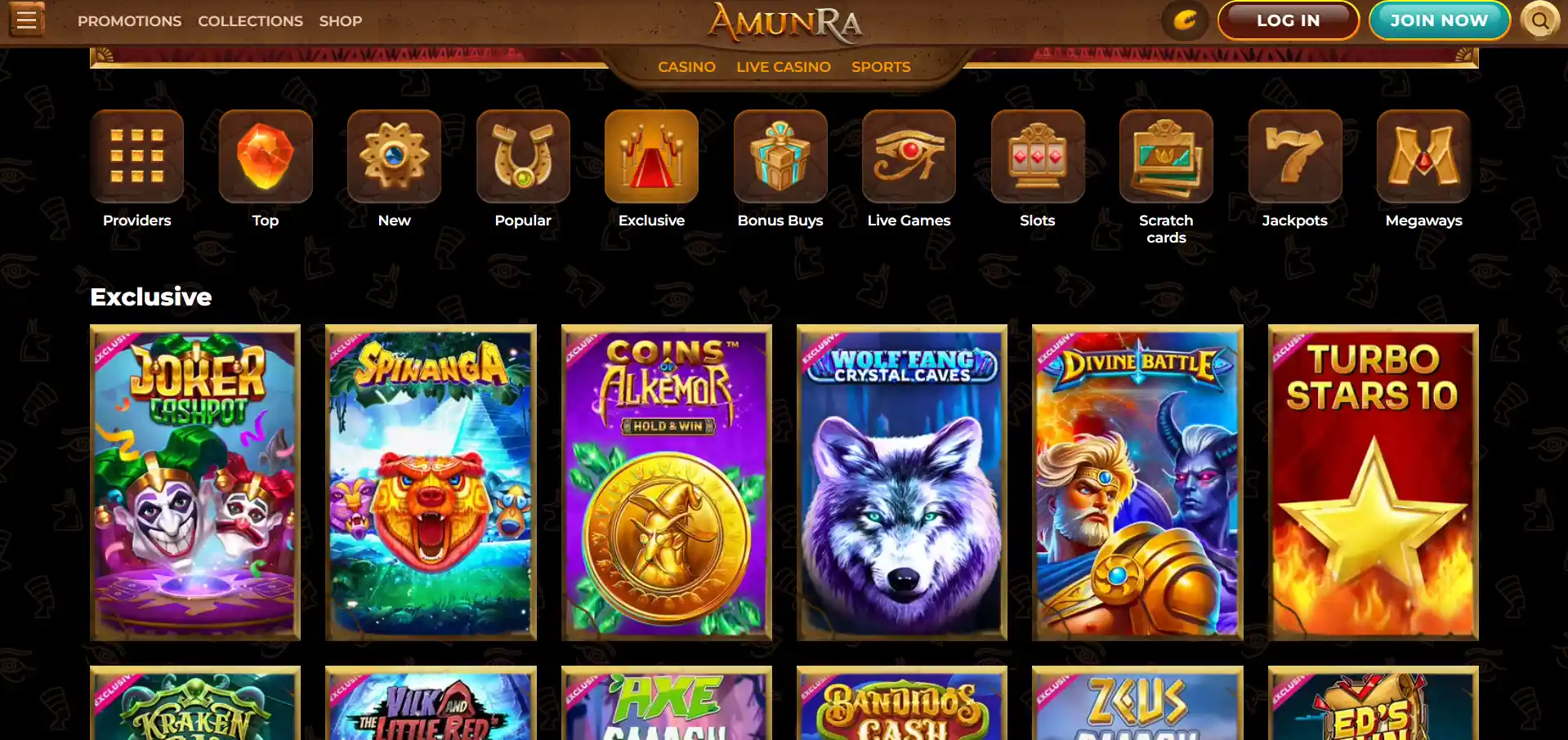 amunra casino exclusives