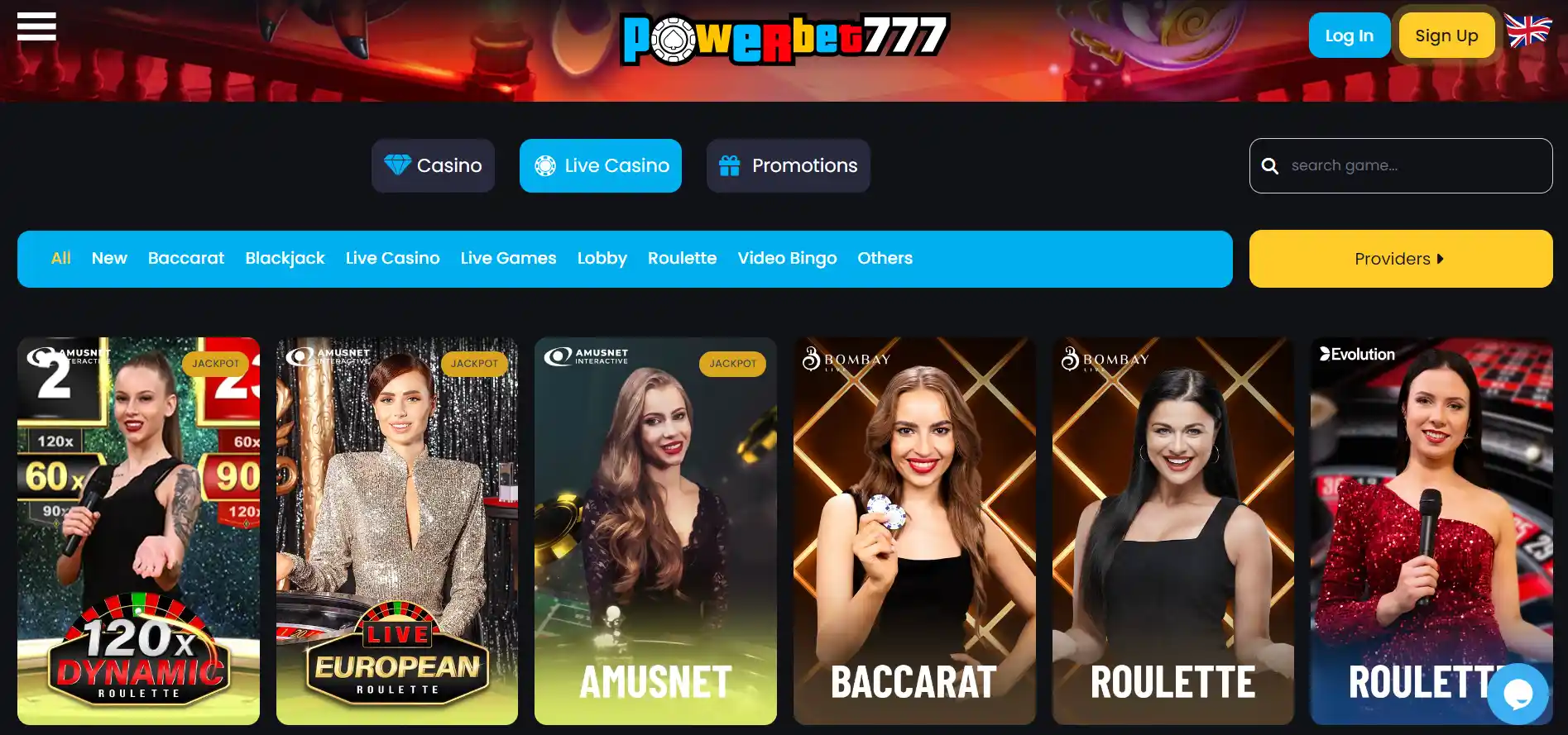 powerbet777 live casino lobby