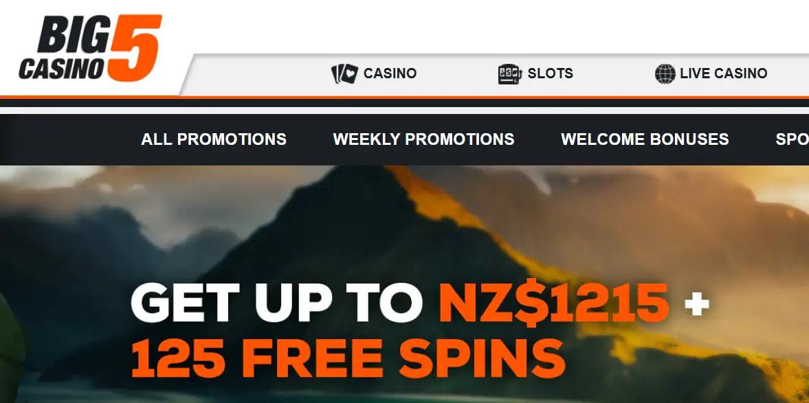 big5 casino welcome bonus