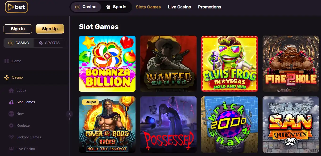 playbet casino games